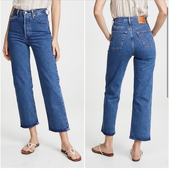 LEVI’S RIBCAGE STRAIGHT ANKLE WOMEN'S JEANS Size 28 6 - Picture 1 of 9